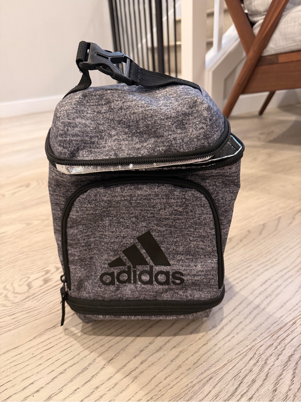 adidas Gray Heather Insulated Bag with Front Pocket
